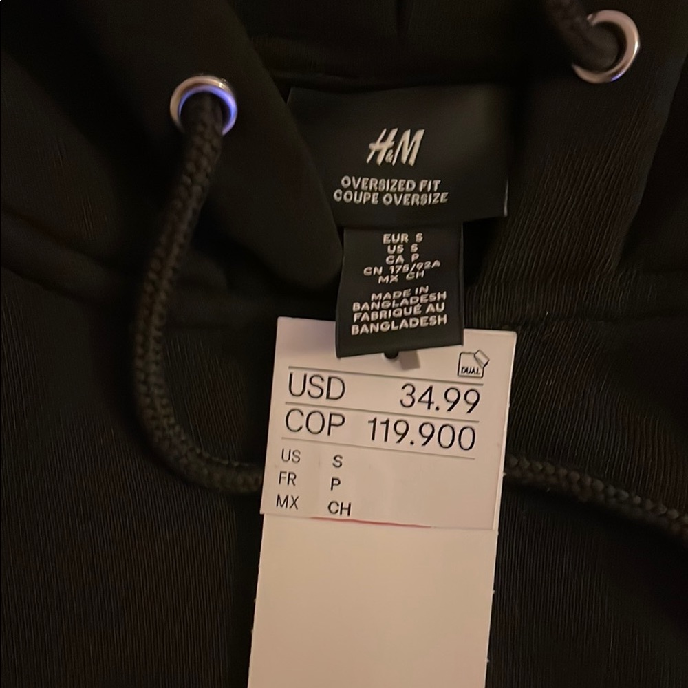 H&M Black Oversized Hoodie